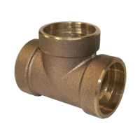 Bronze tee with solder cups